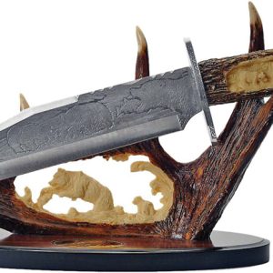 Bowie Knife w Display Bear