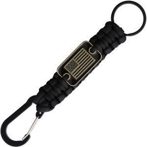 Black Paracord Keychain Lanyar
