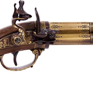 French 3 Barrel Flintlock