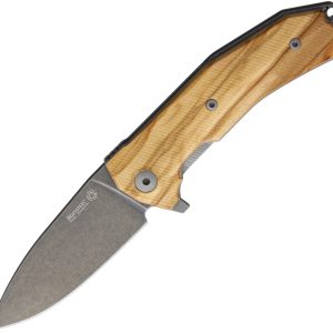 KUR Linerlock Olive Wood