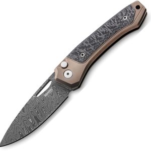 Twain Button Lock Damascus