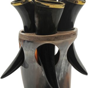 Viking Horn Set w Stand