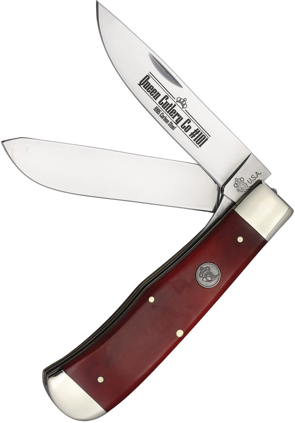 Two Blade Lockback Red Bone
