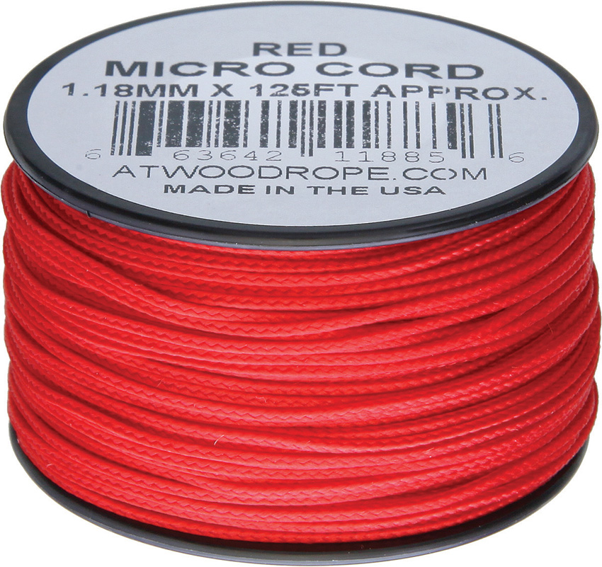 Micro Cord 125ft Red