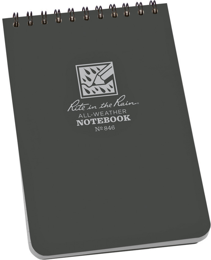 Top-Spiral Notebook 4x6 Gray