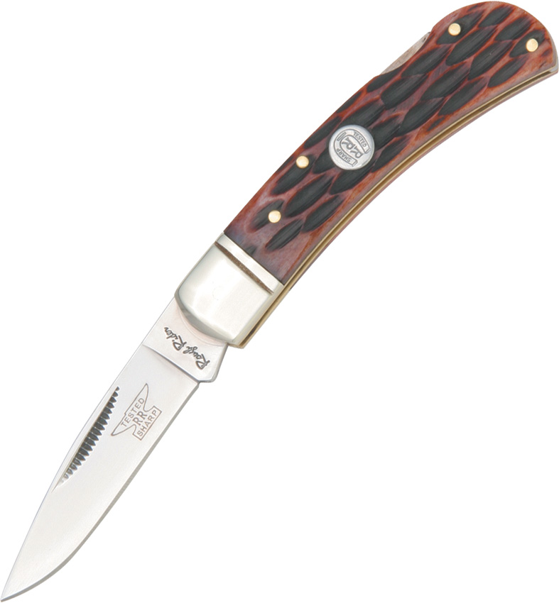 Lockback Amber Bone