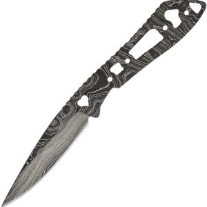 Damascus Knife Blade Heart Cut