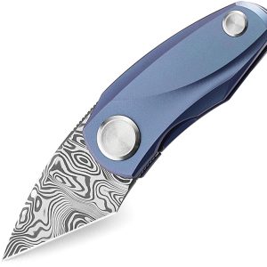 Tulip Framelock Damasteel Blu