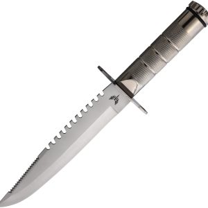 Large Survival Knife Silver