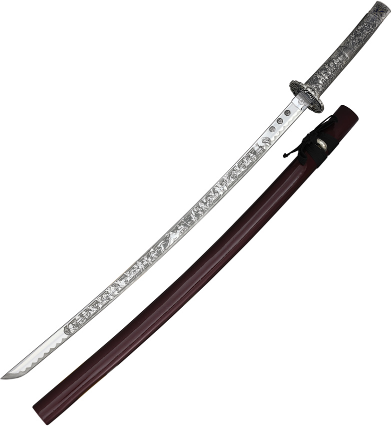 Katana Silver Engraved