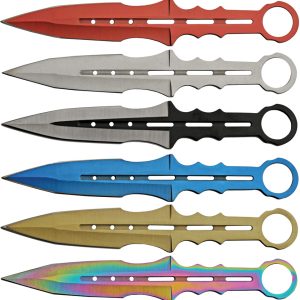 6pc Multicolor Throwing Knives