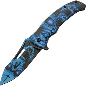 Skull Linerlock A/O Blue