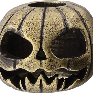 Pumpkin Skull Brass Bead