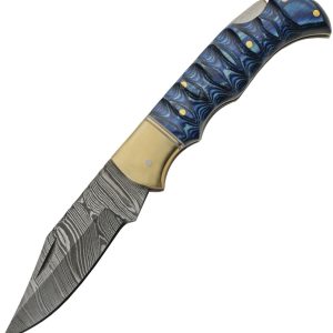 Grooved Lockback Blue
