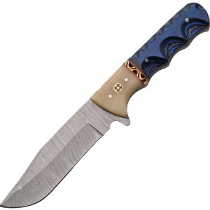 Fixed Blade Blue Wood