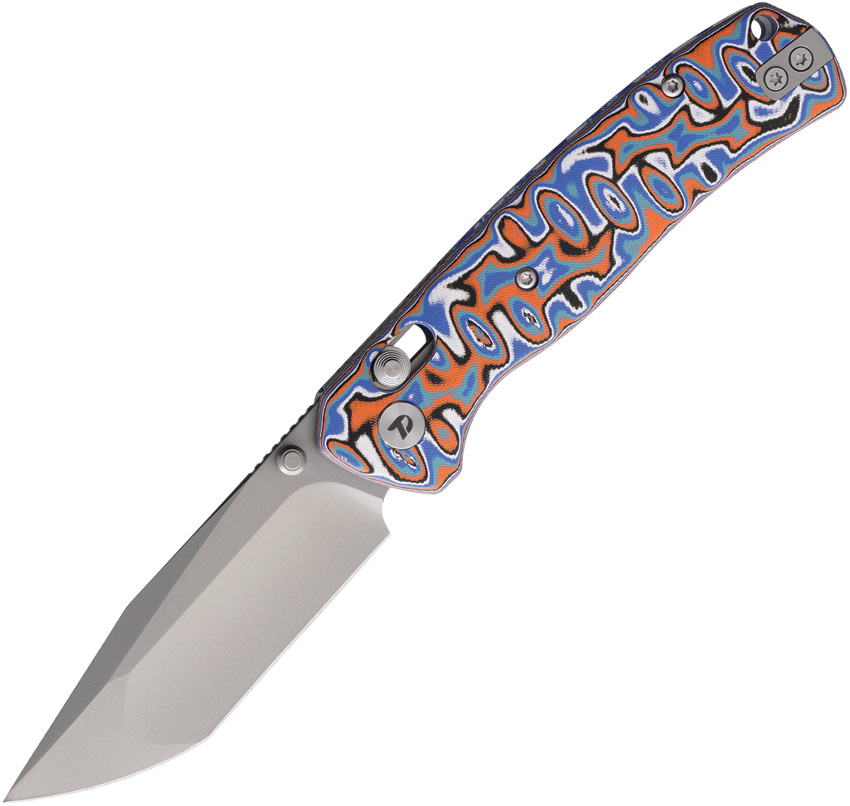 Axis Lock Blue/Org Micarta