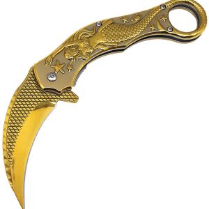 Mermaid Karambit Linerlock Gld