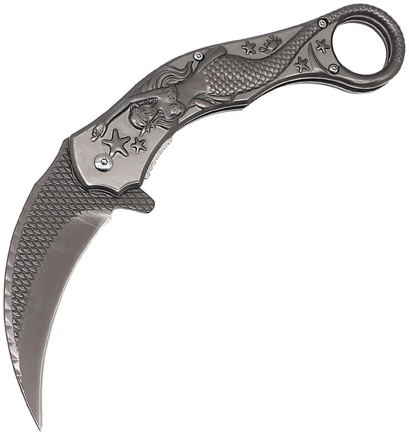 Mermaid Karambit Linerlock Gry