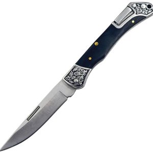 Lockback Black Wood
