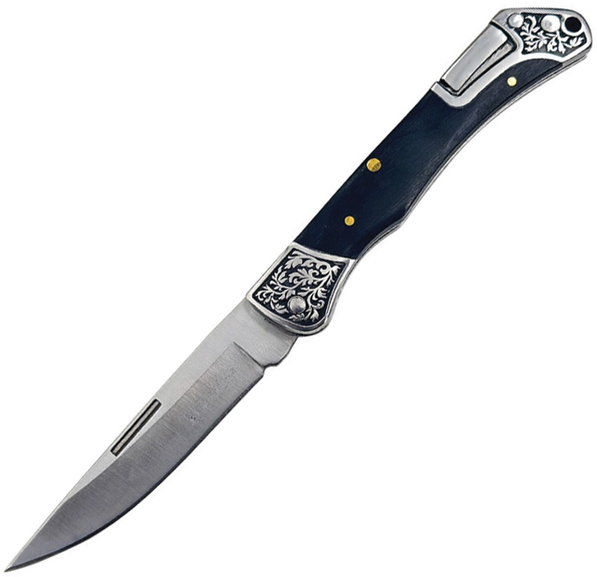 Lockback Black Wood