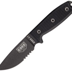 Model 3 Black G10 Serrated