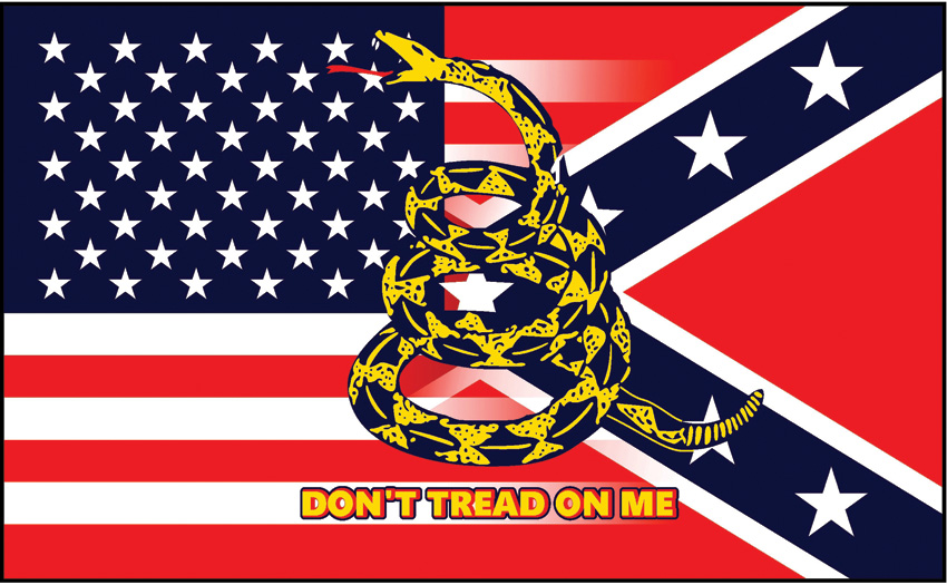 USA & Confederate Flag