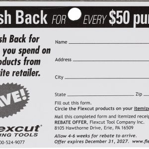 Cash Back Rebate Pad