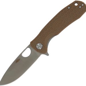 Honey Badger Knives Large Drop Point Tan D2 HB1010 product image