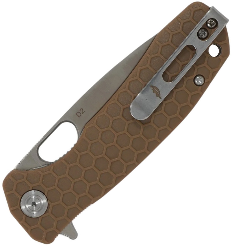 Honey Badger Knives Large Drop Point Tan D2 HB1010 product image