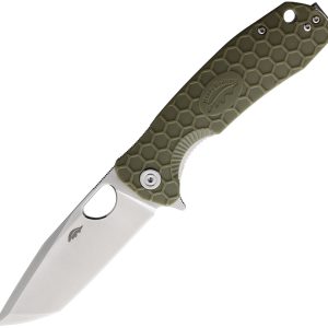 Large Linerlock Tanto Green