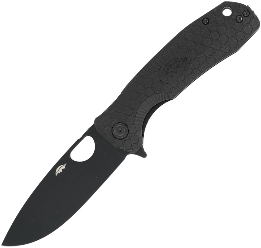 Honey Badger Knives Large Drop Point Black D2 HB1350 product image