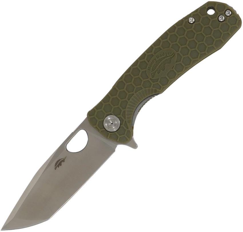 Honey Badger Knives Medium Tanto Green 14C28N HB1733 product image
