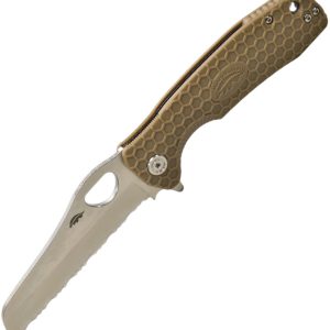 Honey Badger Knives Large Rescue Tan 8CR13MoV HB1742 product image