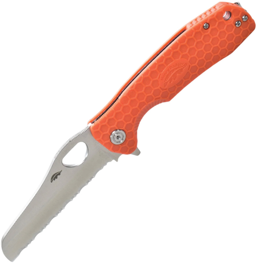Honey Badger Knives Large Rescue Orange 8CR13MoV HB1746 product image