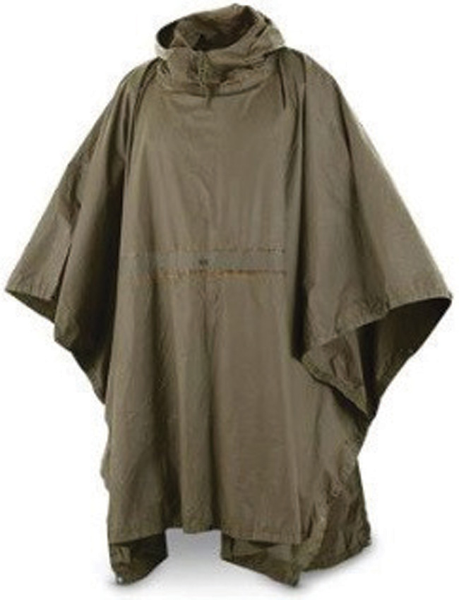 German OD Poncho Used