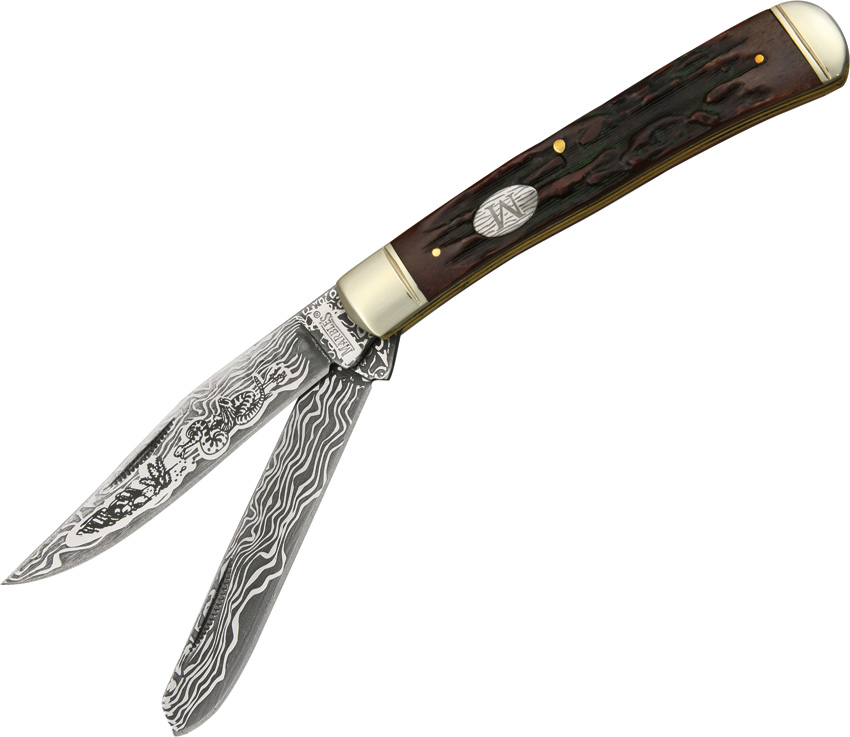 Trapper Etched Damascus Series