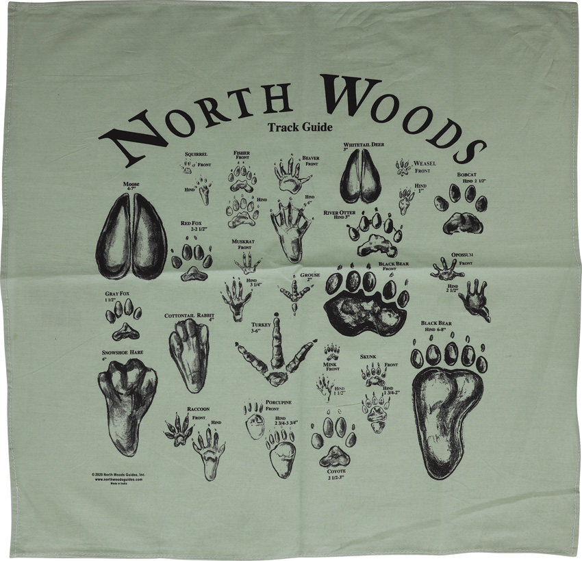 Animal Track Bandana Green