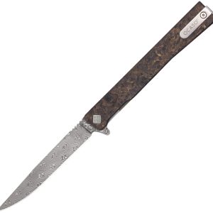 Solstice Framelock Damascus