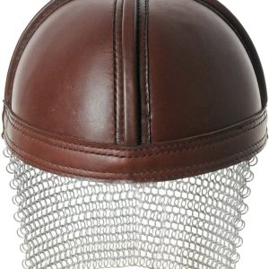 Leather Norman Chain Helmet