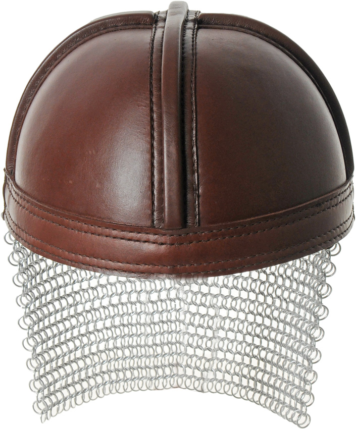 Leather Norman Chain Helmet