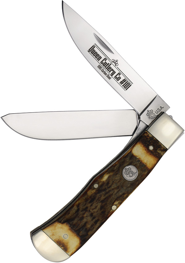 Two Blade Lockback Stag