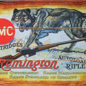 UMC Cartridges Wolf Wood Sign