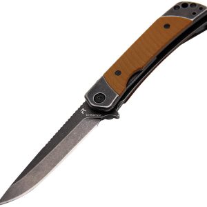 Duo Linerlock Drop Point Brown