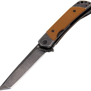 Duo Linerlock Tanto Brown