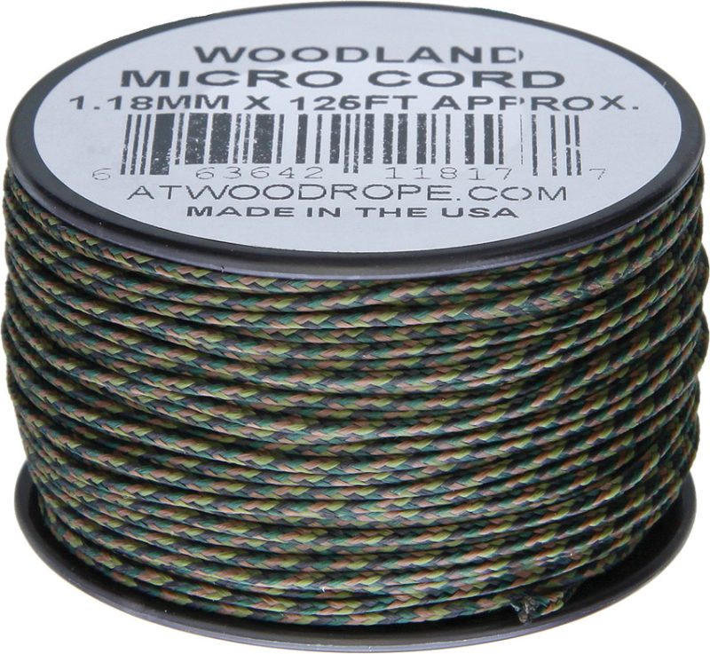 Microcord Lettering Micro Cord 125ft Woodland | Caveman Blades