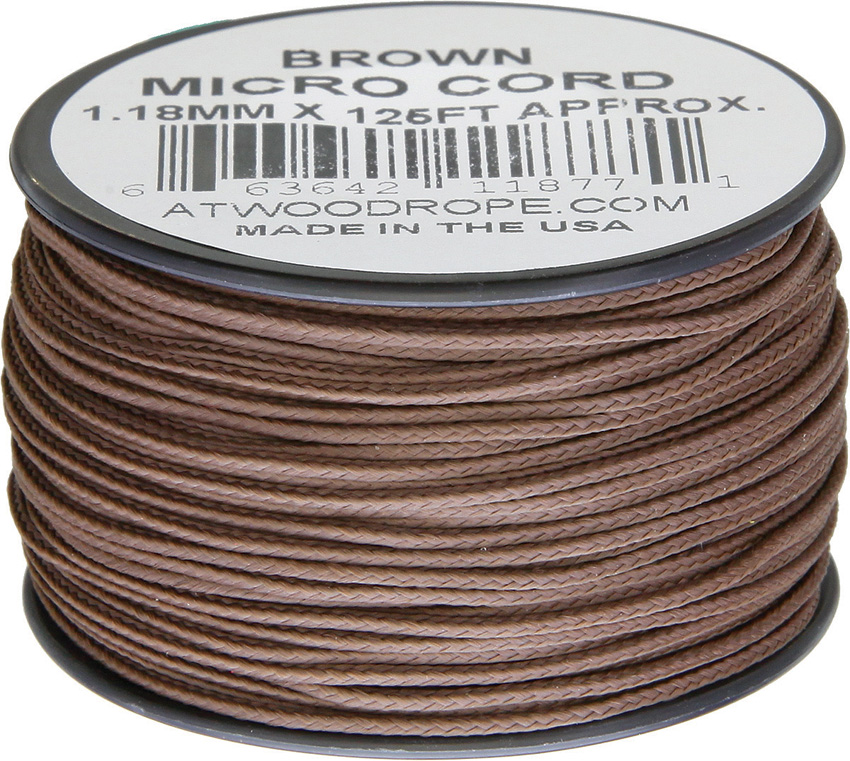 Micro Cord 125ft Brown