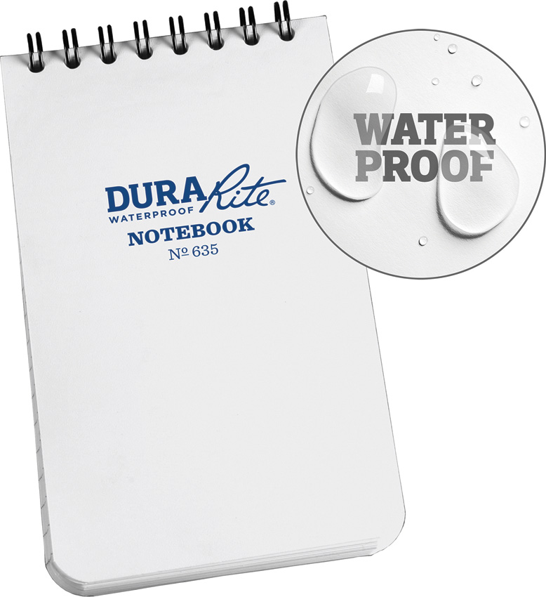 Top Spiral Notebook 3x5in White