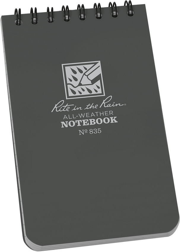 Top Spiral Notebook 3x5 Gray