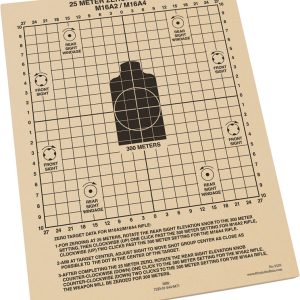 25m Zeroing Target Sheets 100