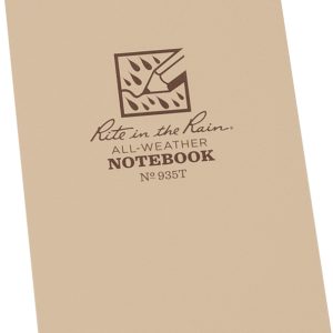 3 x 5 Top Spiral Notebook Tan